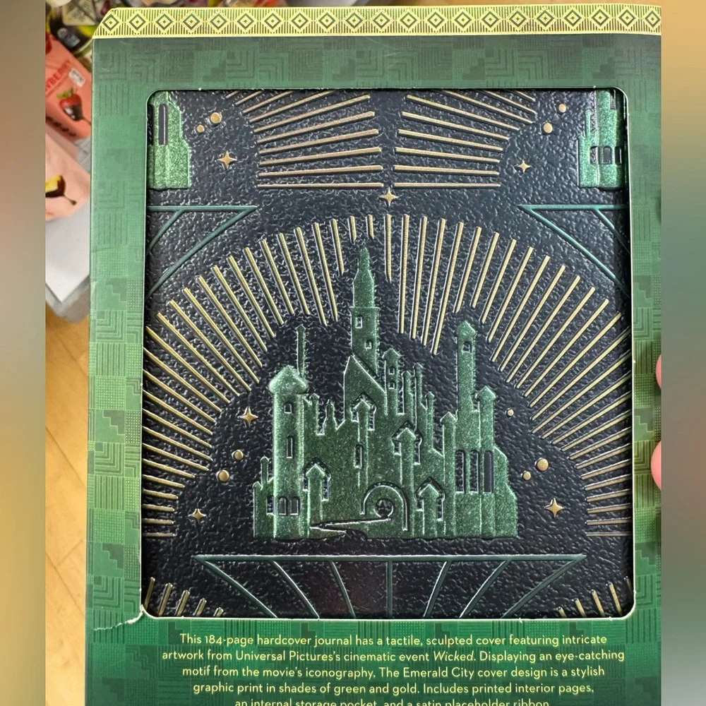 Wicked Emerald City Sculpted Journal 182 Pages NWT